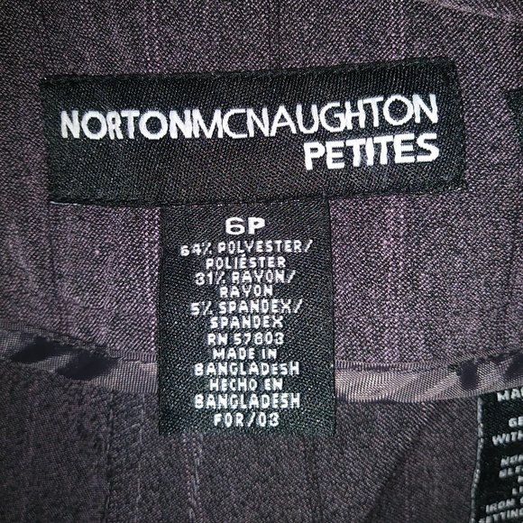 Norton McNaughton Eggplant Striped Dress Pants NWT - Picture 5 of 7